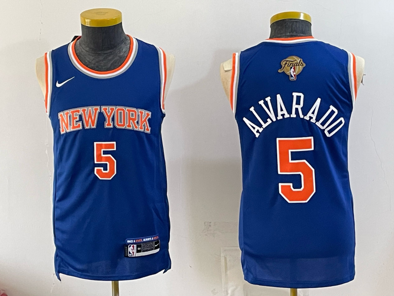 Men New York Knicks #5 Alvarado blue 2026 Nike NBA jersey 07230017->new york knicks->NBA Jersey